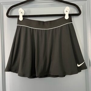 Nike Black Ribbed Tennis Skort